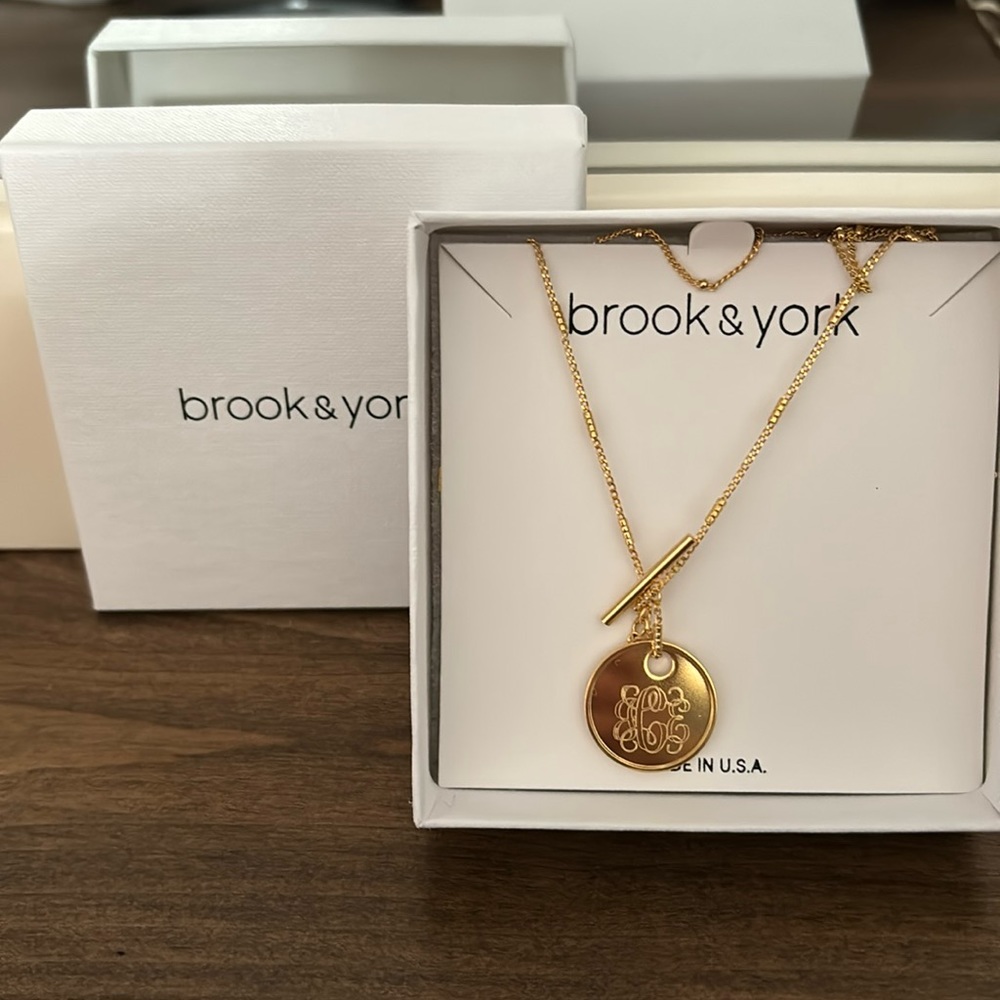 Brook & York initial necklace
